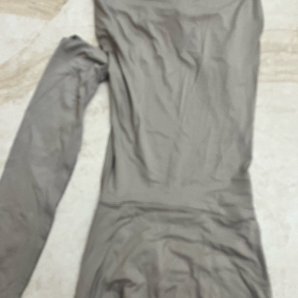 Gray One Sleeve Minidress
